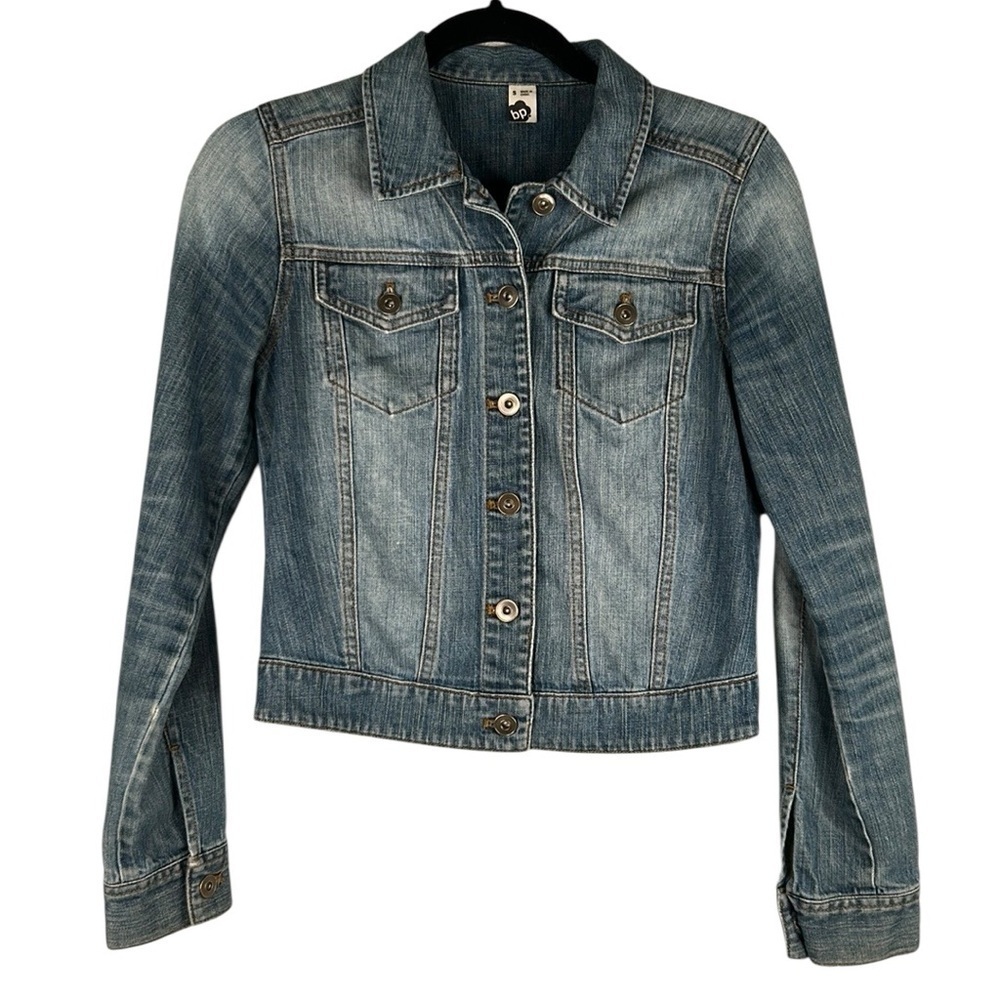 BP Casual Medium Wash Denim Jean Jacket Size Small‎